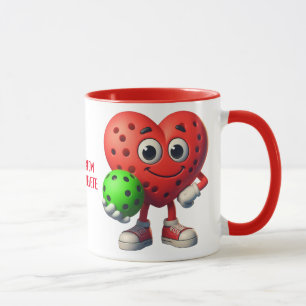 Funny Pickleball Lover Happy Couple Valentine Day Mug