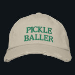Funny Pickleball Lover Quote Unique Gift Embroidered Hat<br><div class="desc">Show off your love for pickleball with this stylish pickleballer embroidered distressed dad hat! Featuring bold green lettering on a classic neutral background, this hat is perfect for casual wear on and off the court. Whether you're a seasoned pro or just love the game, this playful design makes a great...</div>