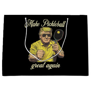 Funny Pickleball Lovers Graphics Pickle Ball Large Gift Bag
