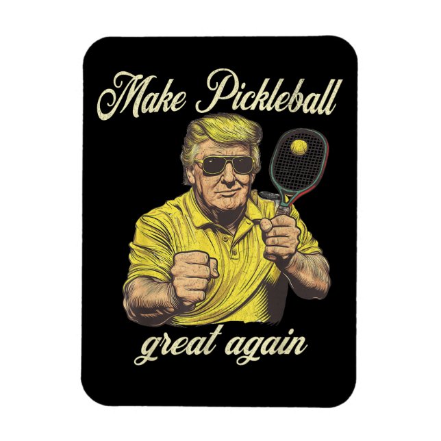 Funny Pickleball Lovers Graphics Pickle Ball Magnet (Vertical)