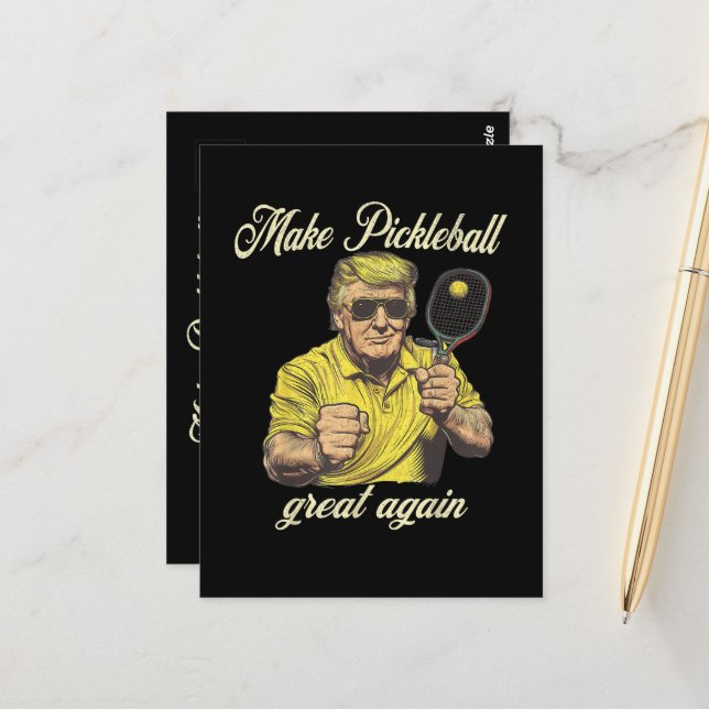 Funny Pickleball Lovers Graphics Pickle Ball Postcard (Front/Back In Situ)