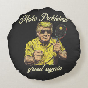 Funny Pickleball Lovers Graphics Pickle Ball Round Cushion