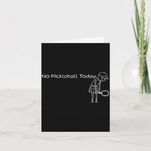 Funny pickleball lovers stick women sport humour card