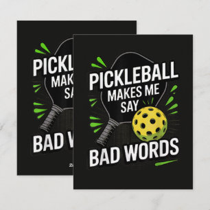 Funny Pickleball Makes Me Say Bad Words Holiday Card