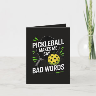 Funny Pickleball Makes Me Say Bad Words Holiday Card