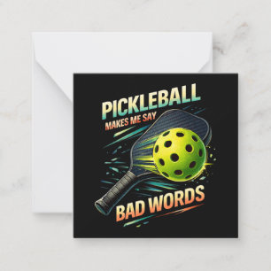 Funny Pickleball Makes Me Say Bad Words Player Card
