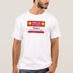 Funny Pickleball My Name is Addicted to Pickleball T-Shirt<br><div class="desc">If you play pickleball,  you know the sport can be addictive.  This funny t-shirt reads "Hello,  My name is (custom name) and I have a pickleball problem.  All your pickleball friends will totally get the shirt!  Easily change the bottom line to your custom text.</div>