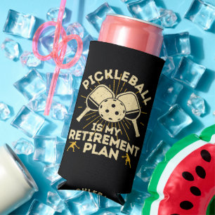 Funny Pickleball My Retirement Plan Vintage Seltzer Can Cooler