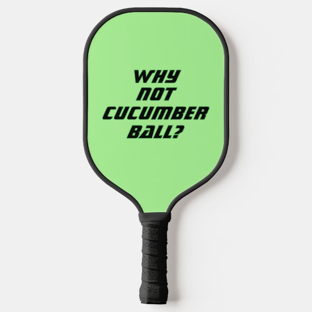 Funny Pickleball Paddle in Green (Back)