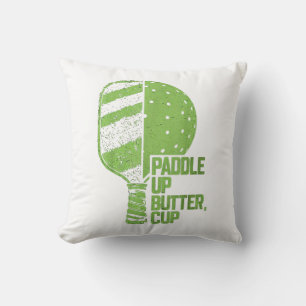 Funny Pickleball Paddle Up Butter Cup Cushion