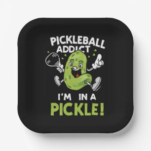 Funny-Pickleball Paper Plate