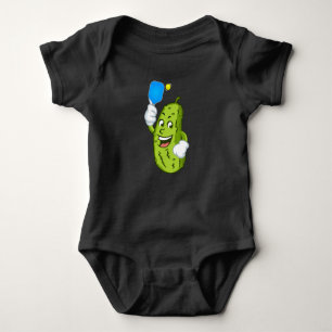 Funny Pickleball Pickel Humour Cucumber Baby Bodysuit