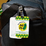 Funny Pickleball Pickle I'M KIND OF A BIG DILL Luggage Tag<br><div class="desc">Funny, personalised, custom colour pickleball luggage or sports bag ID tag for the pickleball enthusiast with the humourous saying I'M KIND OF A BIG DILL featuring a dill pickle and pickleball and a name, monogram or custom text in your choice of colours. Fun gift for him or her. ASSISTANCE: For...</div>