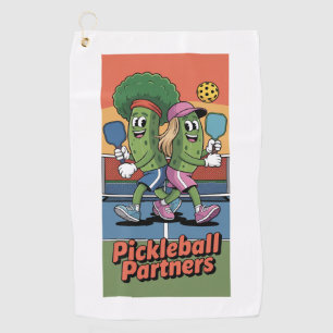 Funny Pickleball Pickleball Partners Mascot Beach Golf Towel