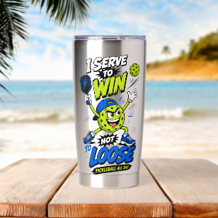 Funny Pickleball Player Design Insulated Tumbler