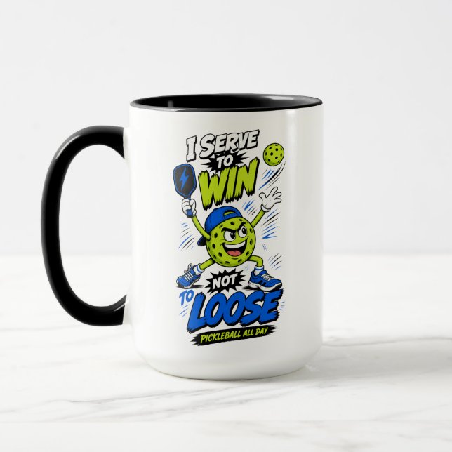 Funny Pickleball Player Design Mug (Left)
