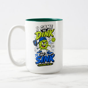 Funny Pickleball Player Design Two-Tone Coffee Mug