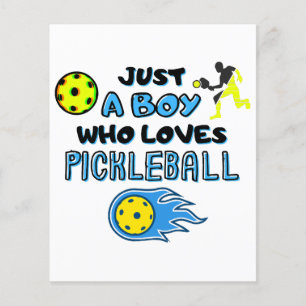 Funny Pickleball Player Just A Boy Who Loves Pickl