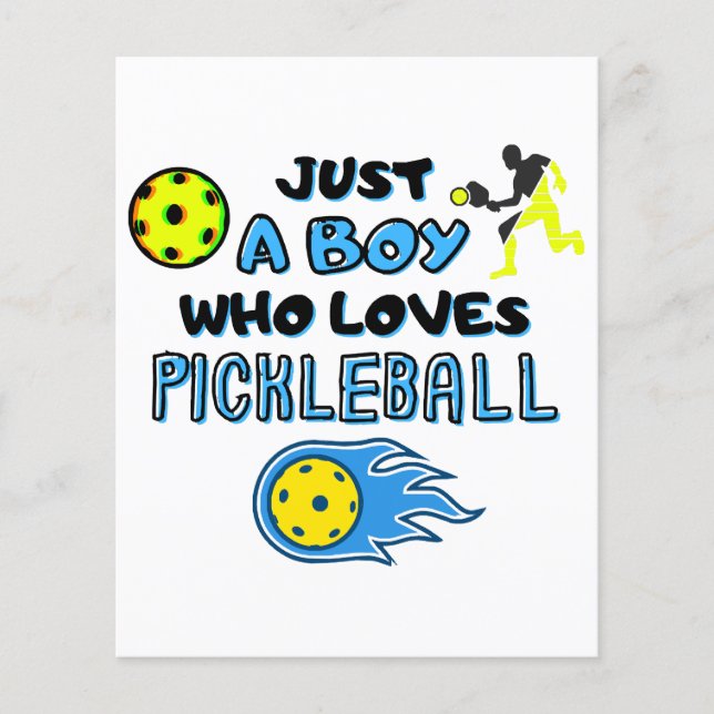 Funny Pickleball Player Just A Boy Who Loves Pickl (Front)