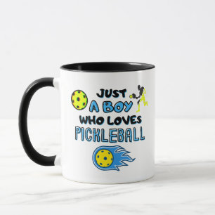 Funny Pickleball Player Just A Boy Who Loves Pickl Mug