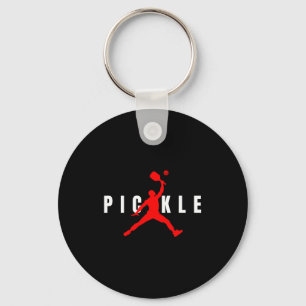 Funny pickleball player key ring