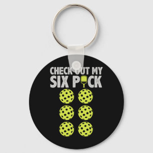Funny Pickleball Player Men Paddleball Check My Si Key Ring