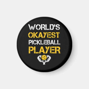 Funny Pickleball Player Paddle - Pickleballing & P Magnet