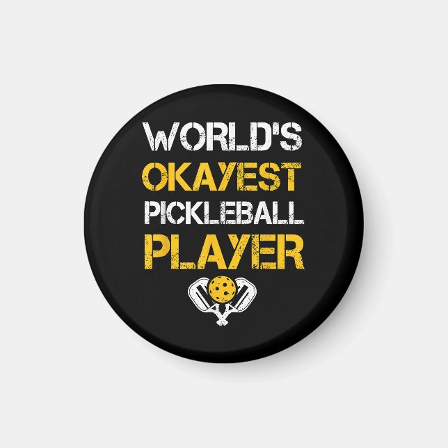 Funny Pickleball Player Paddle - Pickleballing & P Magnet (Front)
