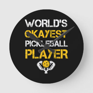 Funny Pickleball Player Paddle - Pickleballing & P Round Clock