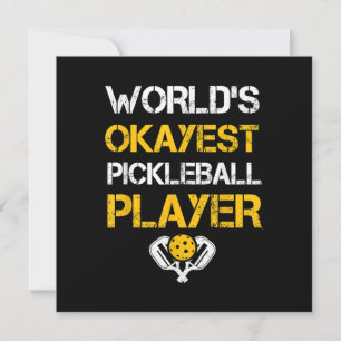 Funny Pickleball Player Paddle - Pickleballing & P Thank You Card