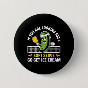 Funny Pickleball Player Paddleball Lover Men Women 6 Cm Round Badge