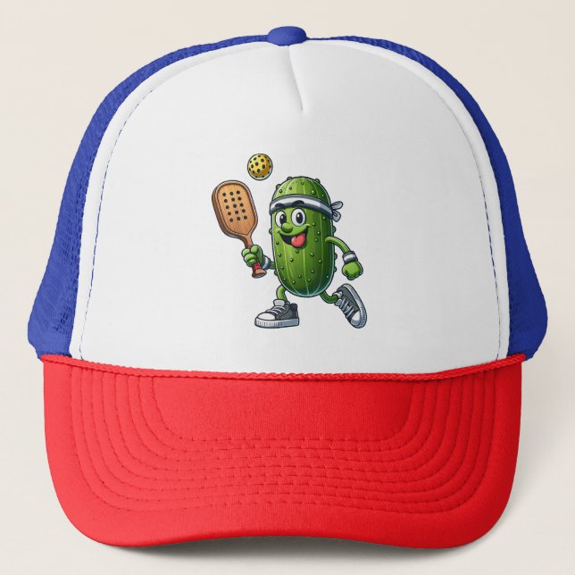 Funny Pickleball Player Paddleball Lover  Trucker Hat (Front)