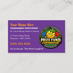 Funny Pickleball Prize Fund Contributor Gag Calling Card