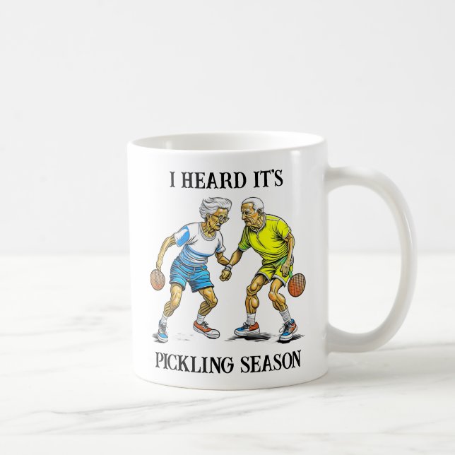 Funny Pickleball Pun | Pickling Season Coffee Mug (Right)