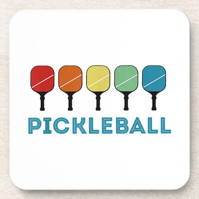 Funny Pickleball Retro Vintage  Coaster (Front)