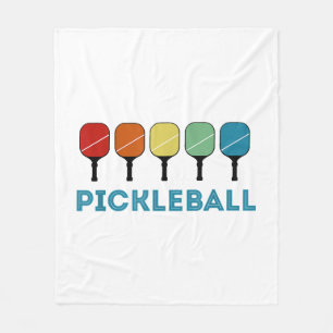 Funny Pickleball Retro Vintage  Fleece Blanket
