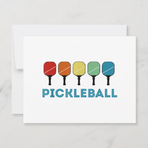 Funny Pickleball Retro Vintage  Holiday Card