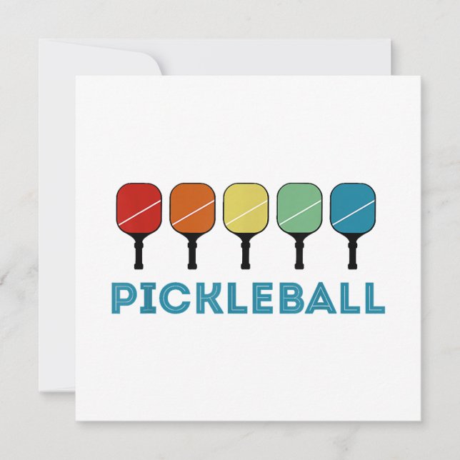 Funny Pickleball Retro Vintage  Invitation (Front)