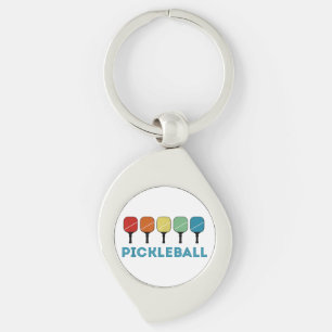Funny Pickleball Retro Vintage Key Ring
