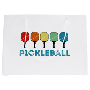 Funny Pickleball Retro Vintage  Large Gift Bag