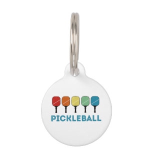 Funny Pickleball Retro Vintage Pet Tag
