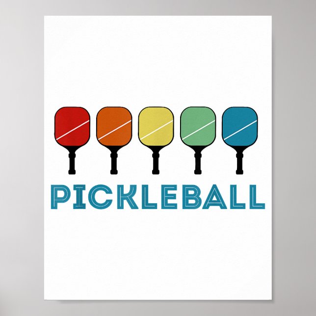Funny Pickleball Retro Vintage  Poster (Front)