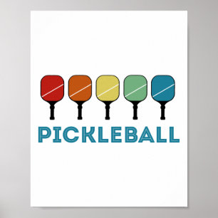 Funny Pickleball Retro Vintage Poster