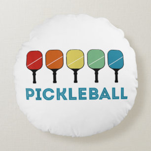 Funny Pickleball Retro Vintage  Round Cushion