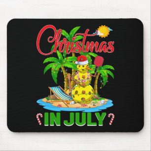 Funny Pickleball Santa Hat Hawaiian Christmas In J Mouse Pad