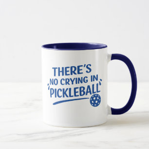 Funny Pickleball Saying Blue Text Mug