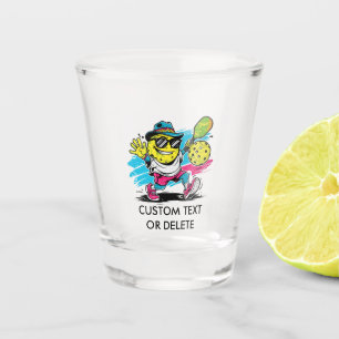 funny pickleball shot glass