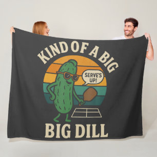 Funny Pickleball Social Club Big Dill Fleece Blanket