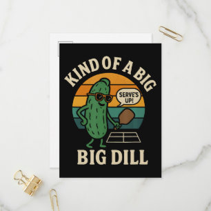 Funny Pickleball Social Club Big Dill Invitation Postcard