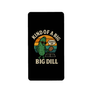 Funny Pickleball Social Club Big Dill Label